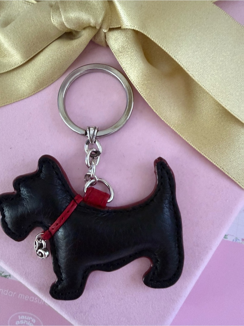 “RARE” Vintage Brighton Dog Keychain Charm - Black with Red Collar